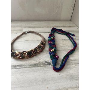 Belts set of two braided